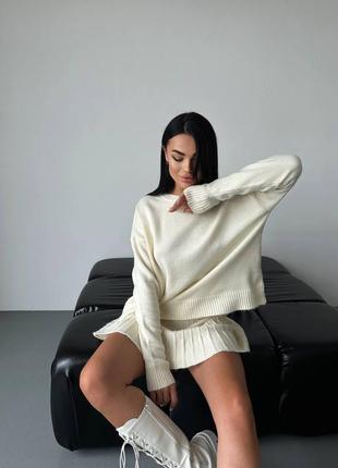 Костюм юбка свитерик вязкая 🧵🤗