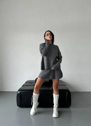 Костюм юбка свитерик вязкая 🧵🤗