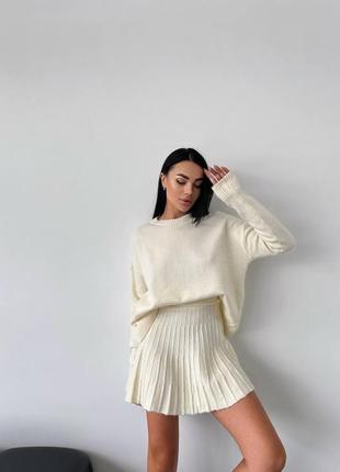 Костюм юбка свитерик вязкая 🧵🤗