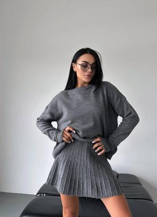 Костюм юбка свитерик вязкая 🧵🤗