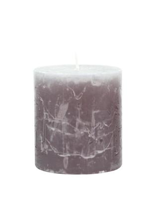 Свеча цилиндрическая candlesense decor rustic 75*70 33 ч серая1 фото