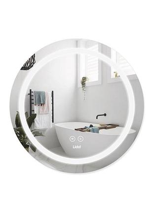 Дзеркало lidz aria r600 з led-підсвічуванням touch, з антизапотіванням, з димером, рег. яскравості ld78lr600