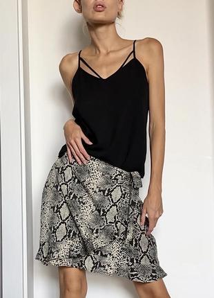 Шифон черный топ бретели блуза классика asosофис майка mangoбез рукавов hmсвободная oldmoney zaraлегкая