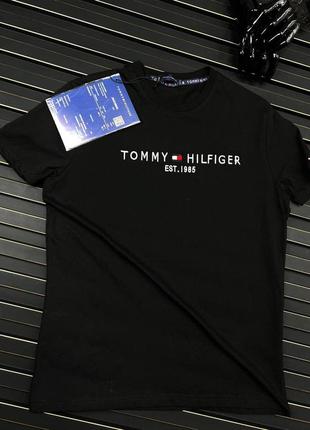 Мужская футболка tommy hilfiger черная1 фото