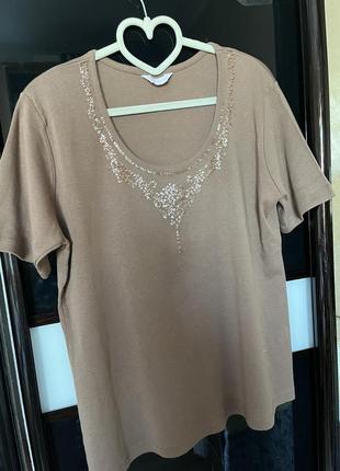 Футболка хлопок с пайетками