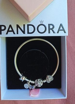 Pandora браслет з 4 шармами срібло оригінал