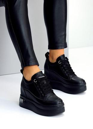 Сникерсы женские, экокожа