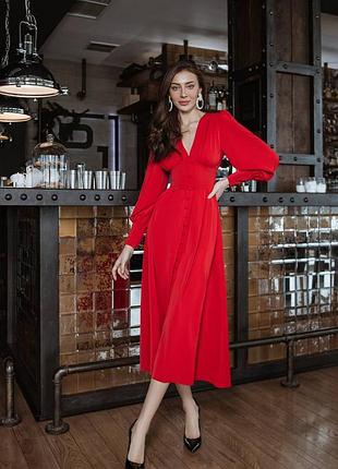 Платье платье креп шелк миди декольте 😍