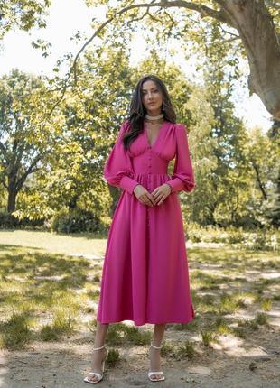 Платье платье креп шелк миди декольте 😍
