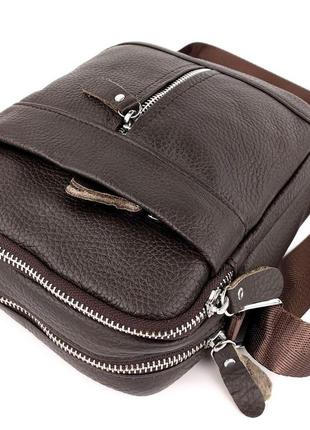 Мужская кожаная сумка для мужчин jz ns1201-2 коричневая9 фото