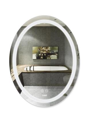 Дзеркало lidz vida 800х600 з led-підсвічуванням touch, з антизапотіванням, з димером, рег. яскравості