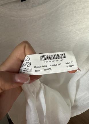 Нова футболка massimo dutti льон лляна базова біла3 фото