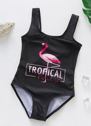 Купальник злитий для дівчинки фламінго tropical paradise 5 років