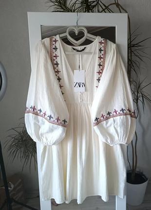 Сукня вишиванка zara, вишите плаття зара,