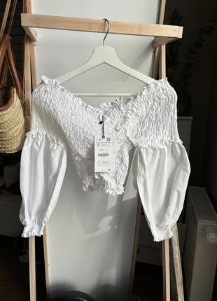 Блуза на резинке zara xs