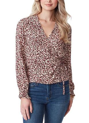 Чудова жіноча блуза на запах великий розмір 52-54