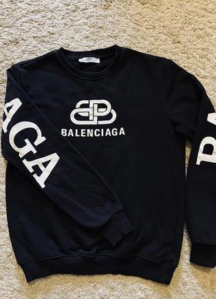Свитшот, кофта balenciaga оригинал бренд унисекс толстовка худи размер s,xs,м