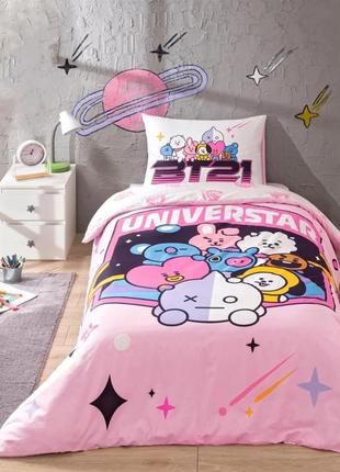 Турция 🇹🇷, подростковый комплект постельного белья 160×220 см bt21 universtar