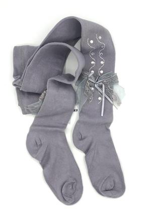 Колготки з бантом та стразами дитячі2 фото