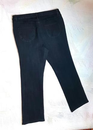 💝2+1=4 женские серо-черные прямые джинсы стрейч высокая посадка crimson, размер 50 - 525 фото