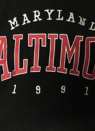 Bershka бершка черный кроп топ-майка на защадках baltimore maryland 19916 фото