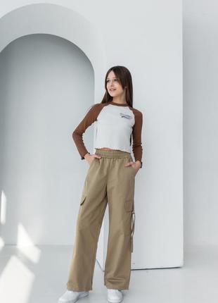 Штани для дівчинки карго