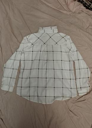 Рубашка женская в клетку базовая легкая4 фото