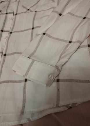 Рубашка женская в клетку базовая легкая3 фото