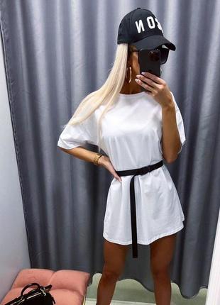 Оверсайз футболка-сукня🤍🖤