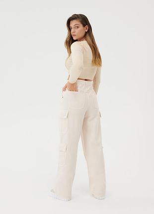 Молочні джинси карго3 фото