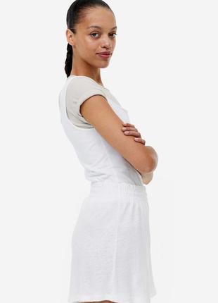 Шорти з льоном h&m/ пляжні лляні шорти h&m 4