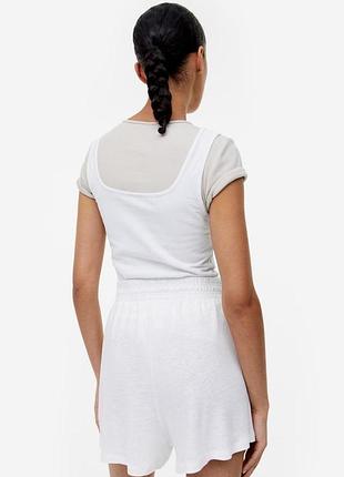 Шорти з льоном h&m/ пляжні лляні шорти h&m 5