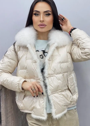 Куртка - пуховик на качиному пуху + подарунок 🎁3 фото