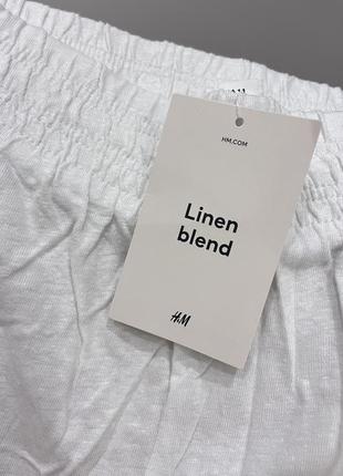 Шорти з льоном h&m/ пляжні лляні шорти h&m 7