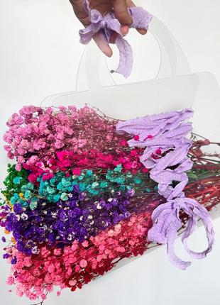 Гипсофила синия стабилизированная 1 веточка для создания букетов, декора помещений или...