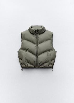 Женский стеганый жилет zara
