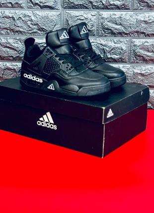 Мужские кроссовки adidas черные кожаные кроссовки адидас зимние кроссовки аидас