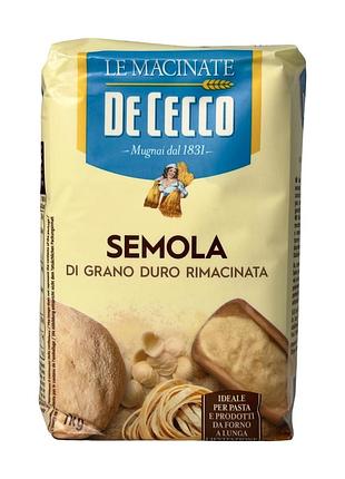 Мука de cecco крупка из твердых сортов пшеницы semola di grano duro rimacinata, 1000 г