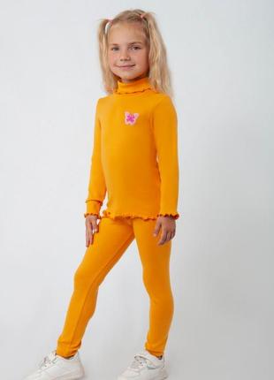 Комплект для девочки лосины и гольф, костюм для �девочек леггинсы и водолазка