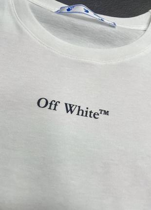 Жіноча футболка off white чорний білий5 фото