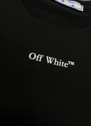 Жіноча футболка off white чорний білий3 фото