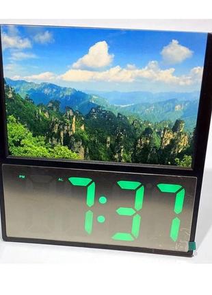 Годинники електронні настільні цифрові, що світяться ds-6608, настільний годинник з підсвічуванням, qt-463 електронні годинники