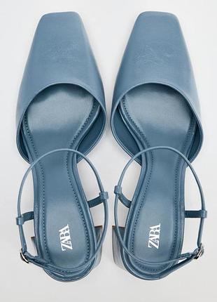 Zara  лаковані туфлі зі штучної шкіри без задників
