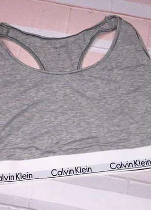 Хлопковый бюстгальтер, топ calvin klein без подкладки.4 фото