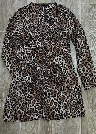 Платье женское леопардовое