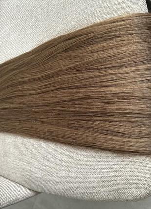 Натуральные русые волосы для наращивания премиум