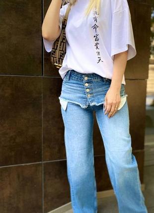 Котонові блакитні джинси туреччина, жіночі трендові джинси на весну літо10 фото