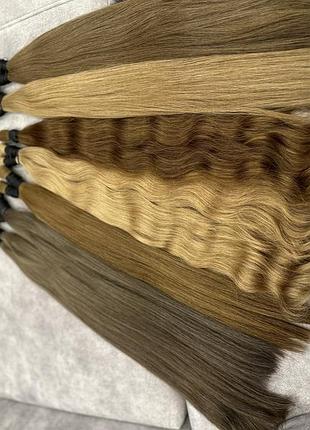 Натуральные русые волосы для наращивания