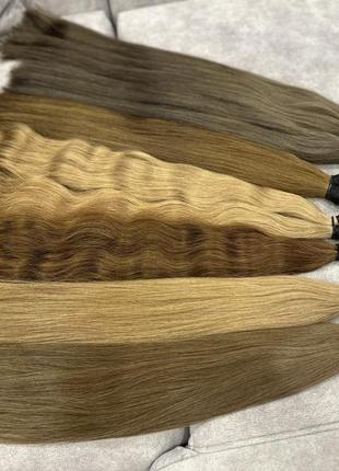 Натуральные русые волосы для наращивания