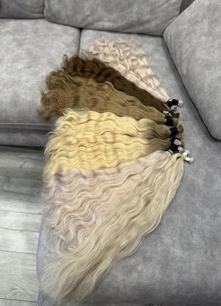 Натуральные волнистые волосы для наращивания